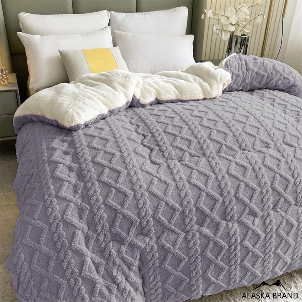 שמיכת פוך פינוק עם מילוי דו צדדית קורל פליז | דגם Glory לילך