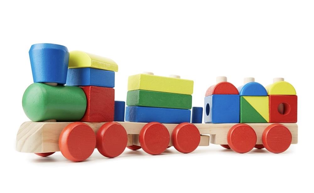 רכבת התאמת צורה מעץ