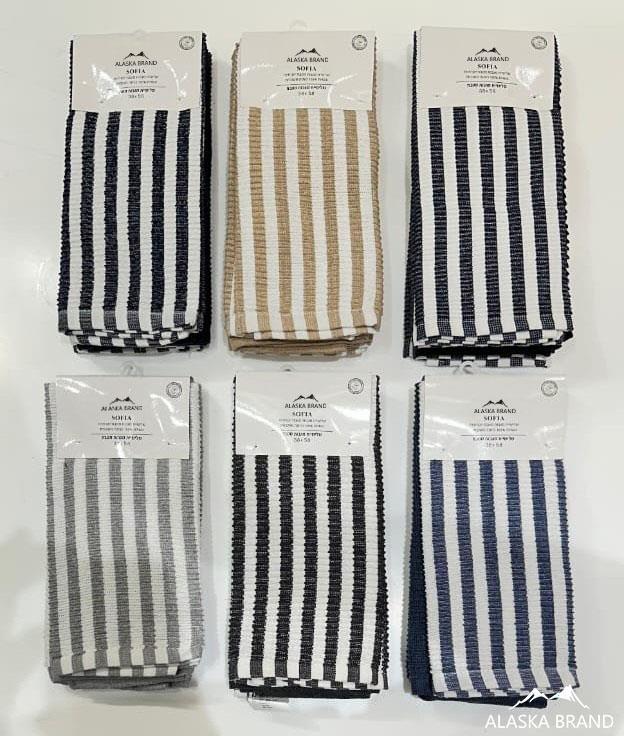 סט 3 מגבות מטבח דגם - סופיה | מבחר צבעים (כנסו לבחירת צבעים)