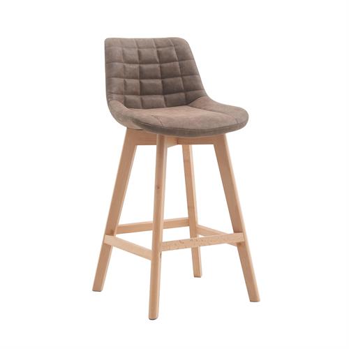 כסא בר מעוצב דגם איטליה דמוי עור צבע חום