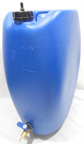 מיכל מים  60 ליטר עם ברז  ישר עם תקן למי שתייה  ג'ריקן  צבע כחול  כולל נשם קוטר היציאה 9 ממ