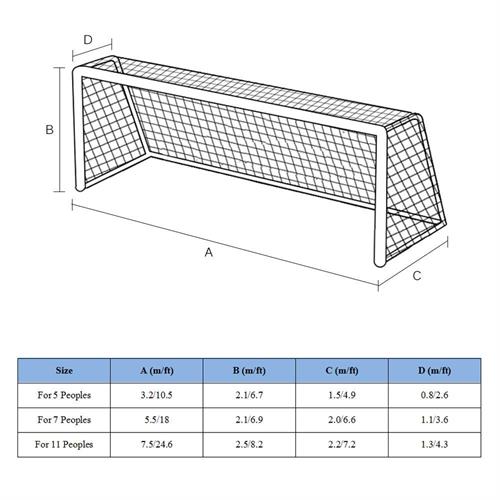 FOOTBALL NET - זוג רשתות לשער כדורגל 11 שחקנים