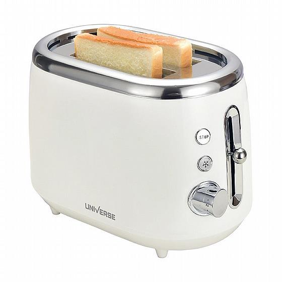 מצנם רטרו 2 פרוסות NR-883 UNIVERSE צבע לבן