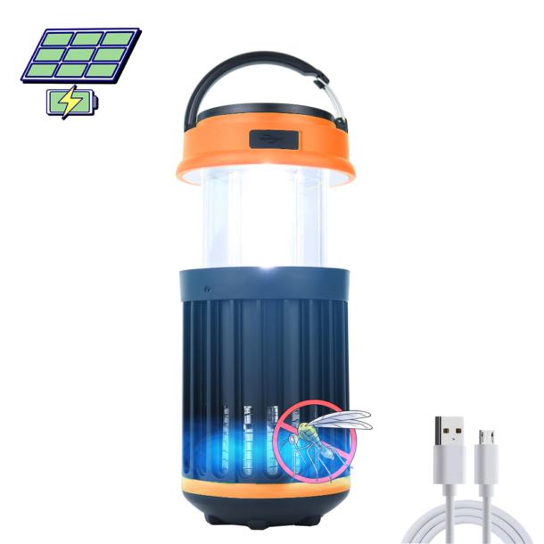 DS-205 קוטל יתושים סולארי נטען לקמפינג עם תאורת LED