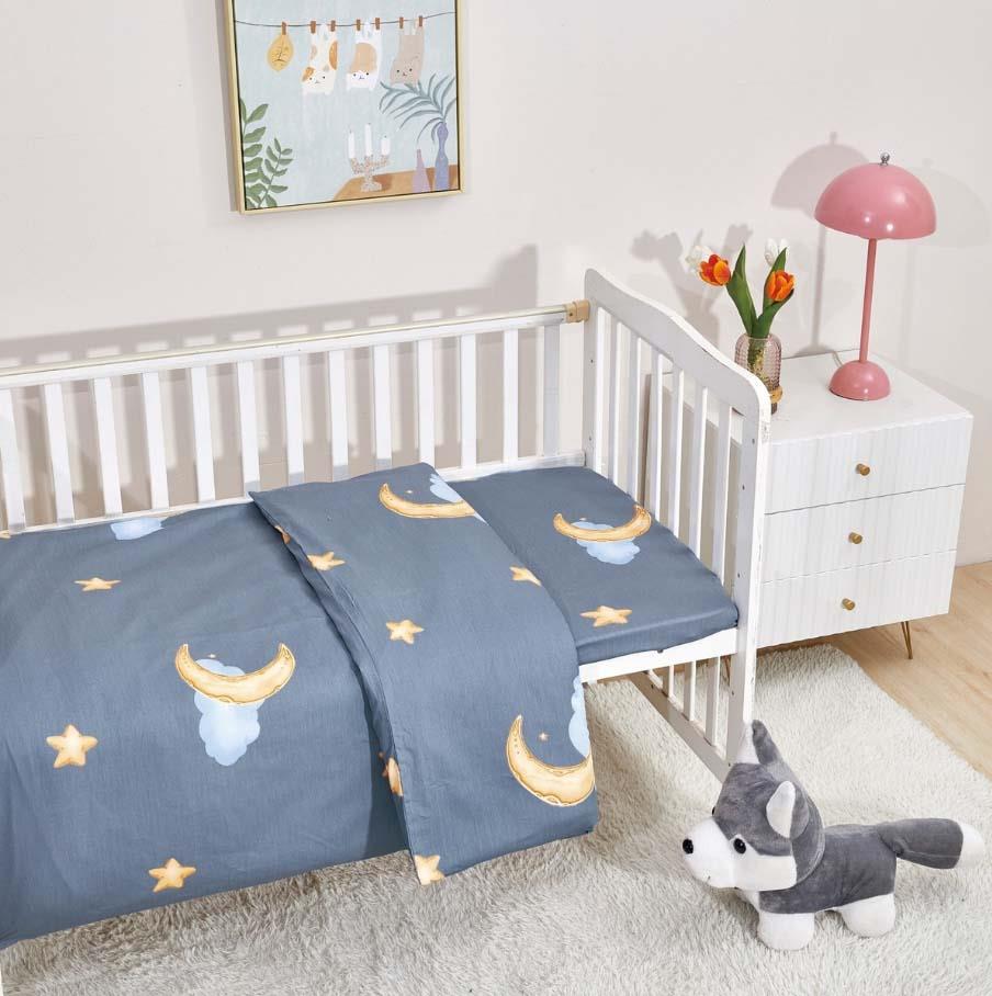 סט 100% כותנה למיטת מעבר / תינוק - ירח