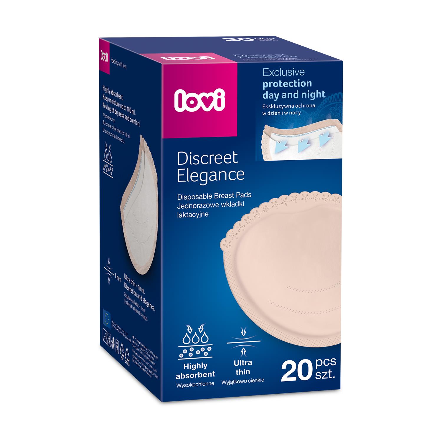 רפידות הנקה לאבי עם גימור תחרה 20 יחידות ניוד רפידות הנקה לאבי עם גימור תחרה 20 יחידות ניוד