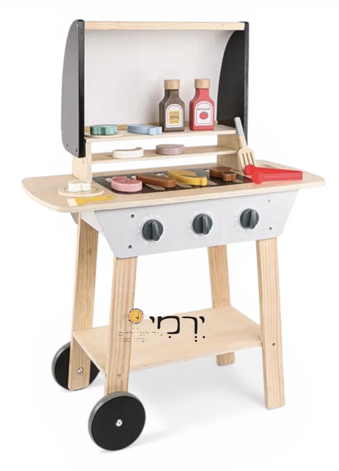 מנגל + אביזרים מעץ