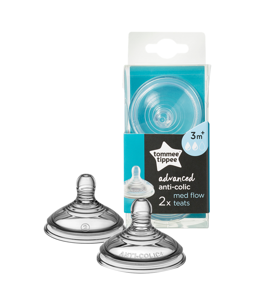פטמה אנטי קוליק בזרימה בינונית 3m+ מסדרת Advances Anti Colic (זוג במארז)