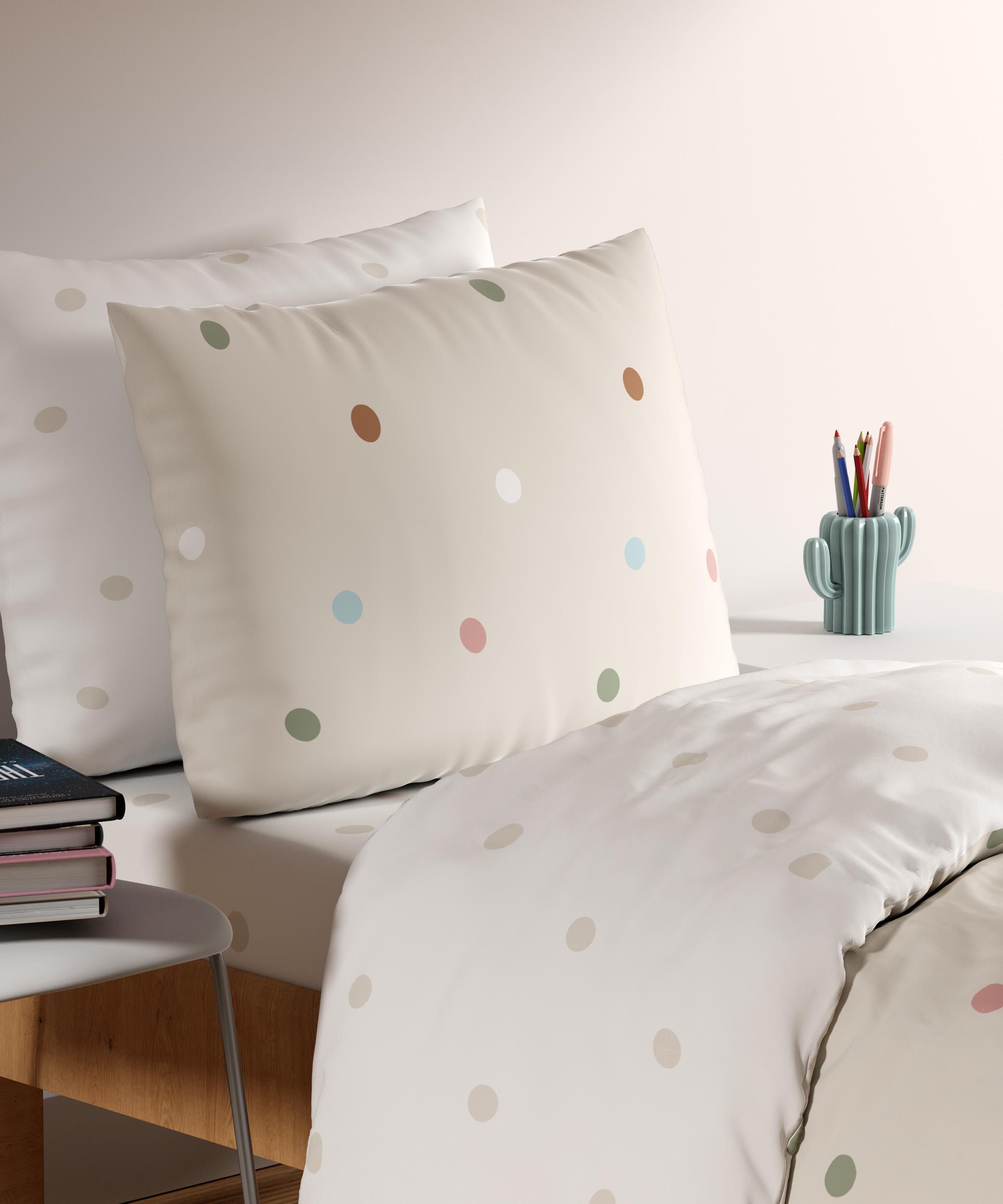 סט מצעים יחיד 100% כותנה דגם - בר ורוד