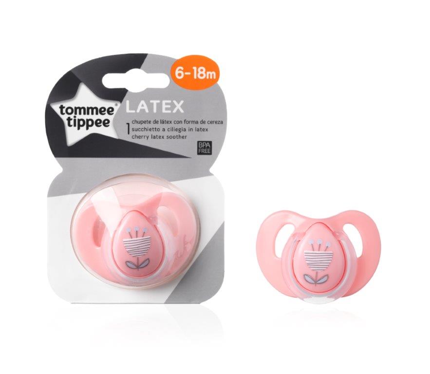 מוצץ לטקס בודד 6-18 חודשים - ורוד