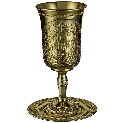 גביע אליהו גדול זהב ירושלים 25 ס"מ