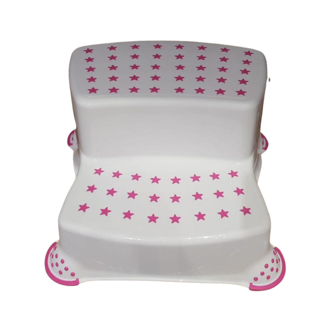 מדרגות לפעוטות - לבן ורוד - Keeeper מדרגות לפעוטות - לבן ורוד - Keeeper