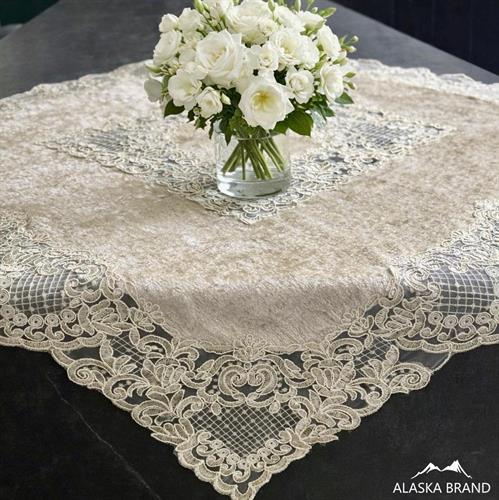 ראנר / מפה מהודרת בתוספת תחרה דגם - מארי | מבחר צבעים גדלים ראנר / מפה מהודרת בתוספת תחרה דגם - מארי | מבחר צבעים גדלים