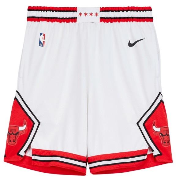 מכנסי שיקגו בולס NBA לבן