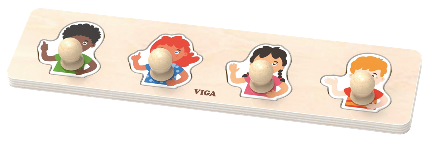 פאזל כפתור איכותי מעץ ילדים