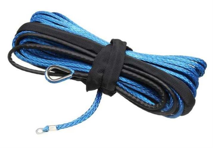 כבל  לכננת קוטר 9.4 MM אורך 28 מטר SYNTHETIC ROPE סינטטי צבע כחול