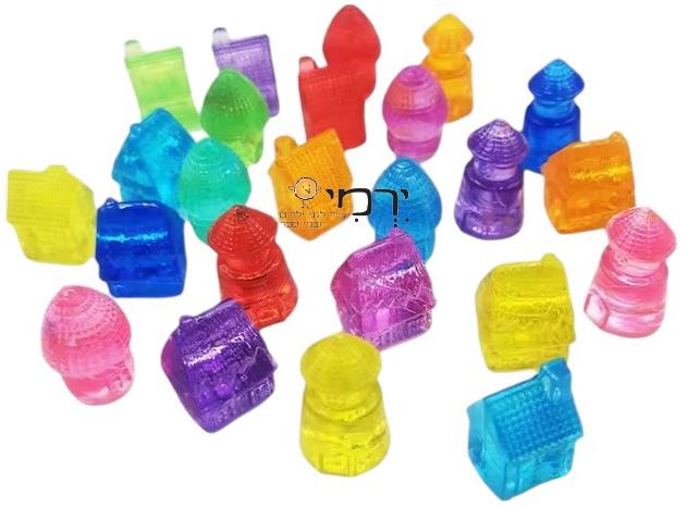 בתים שקופים לשולחן אור - סט בצבעים שונים