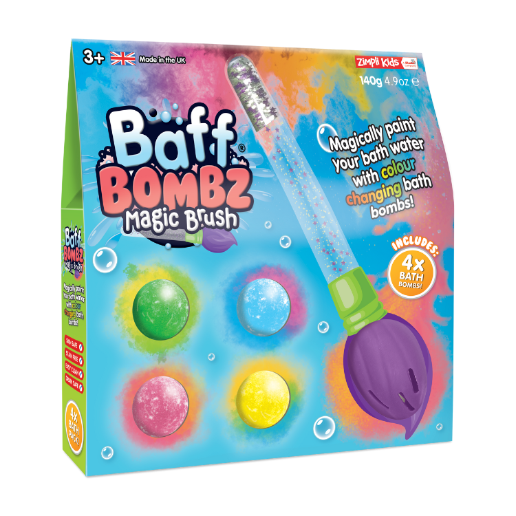 זימפלי Zimpli - פצצות אמבטיה עם מברשת הקסם Magic Brush Baff Bombz