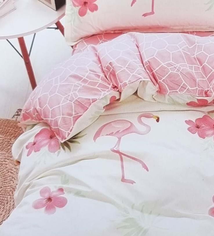 סט מצעים Flamingo יחיד 100% אל קמט! *אחרון*