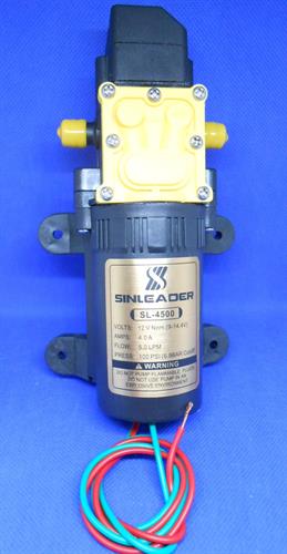 משאבת מים DC 12 V אוטומטית כולל צנרת מנוע חשמלי הספק 5 ליטר לדקה לחץ 100PSI דגם SL4500 קמפינג לייף