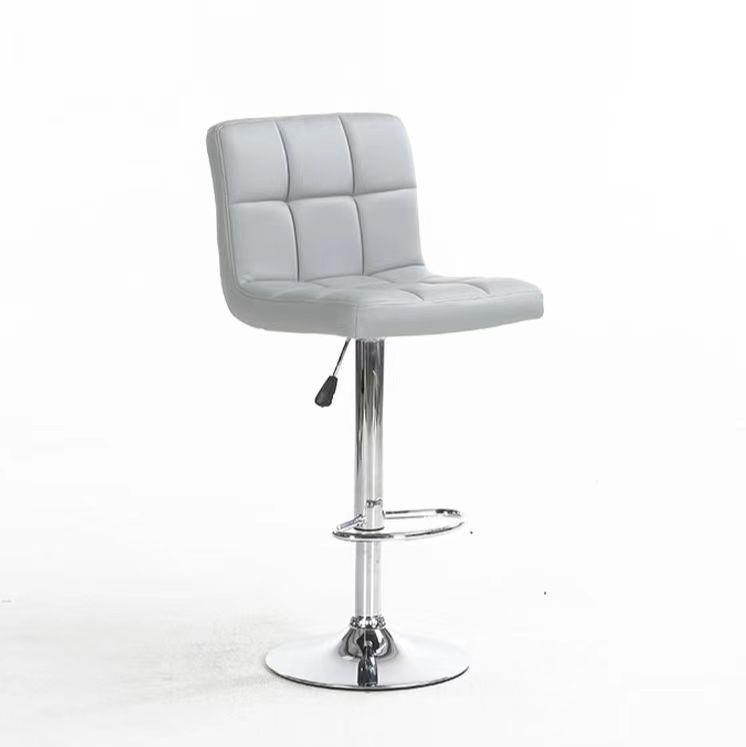 כסא בר מעוצב דגם סטוק צבע דמוי עור אפור