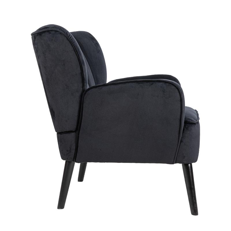 כורסא מעוצבת יוקרתית לבית דגם מייקל בד שחור