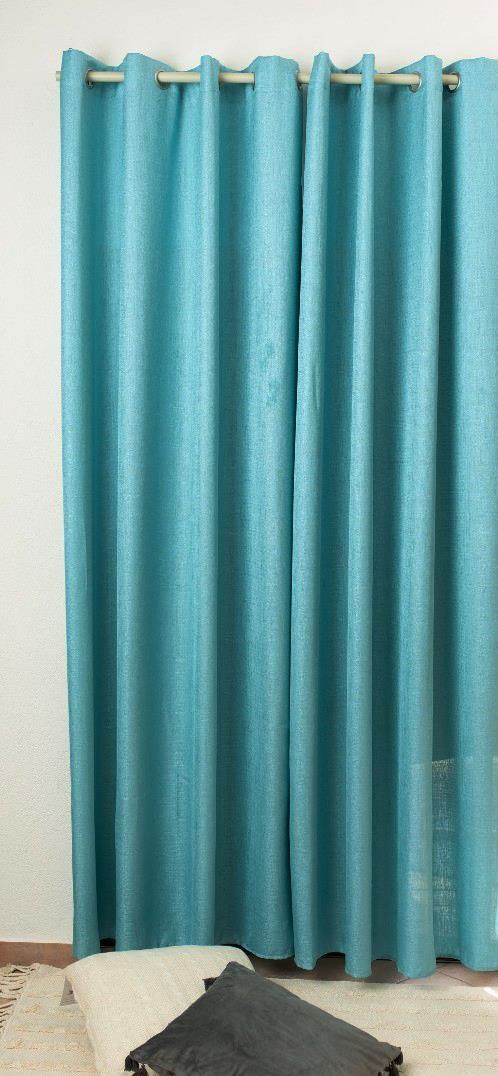 וילון דיווה חצי אטום צבע - טורקיז