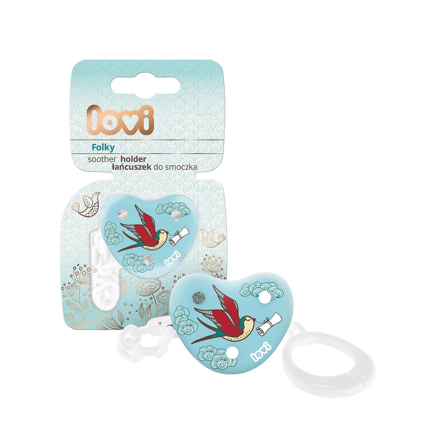 מחזיק מוצץ לאבי שרשרת מהדורת ציפור שיר תכלת מחזיק מוצץ לאבי שרשרת מהדורת ציפור שיר תכלת