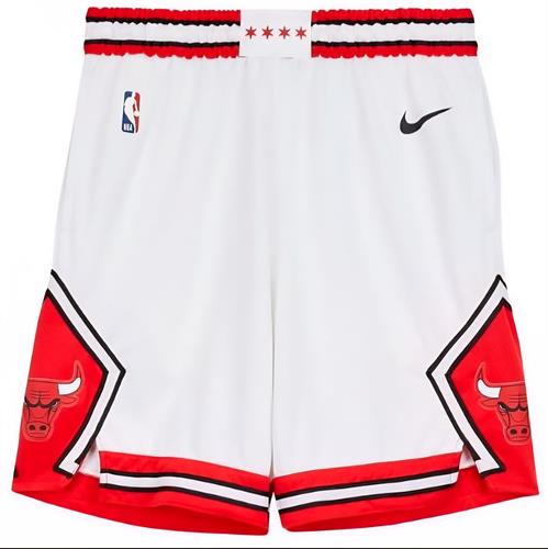 מכנסי שיקגו בולס NBA לבן