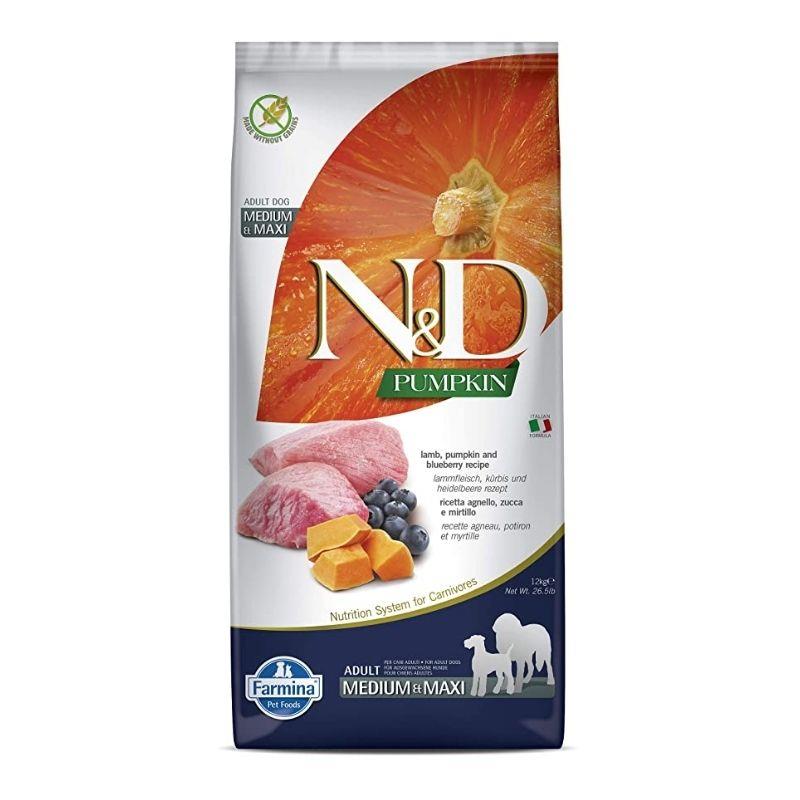 N&D כלב מדיום דלעת כבש 12 קג Natural&Delicious