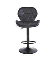 כסא בר מעוצב דגם מקס צבע דמוי עור שחור