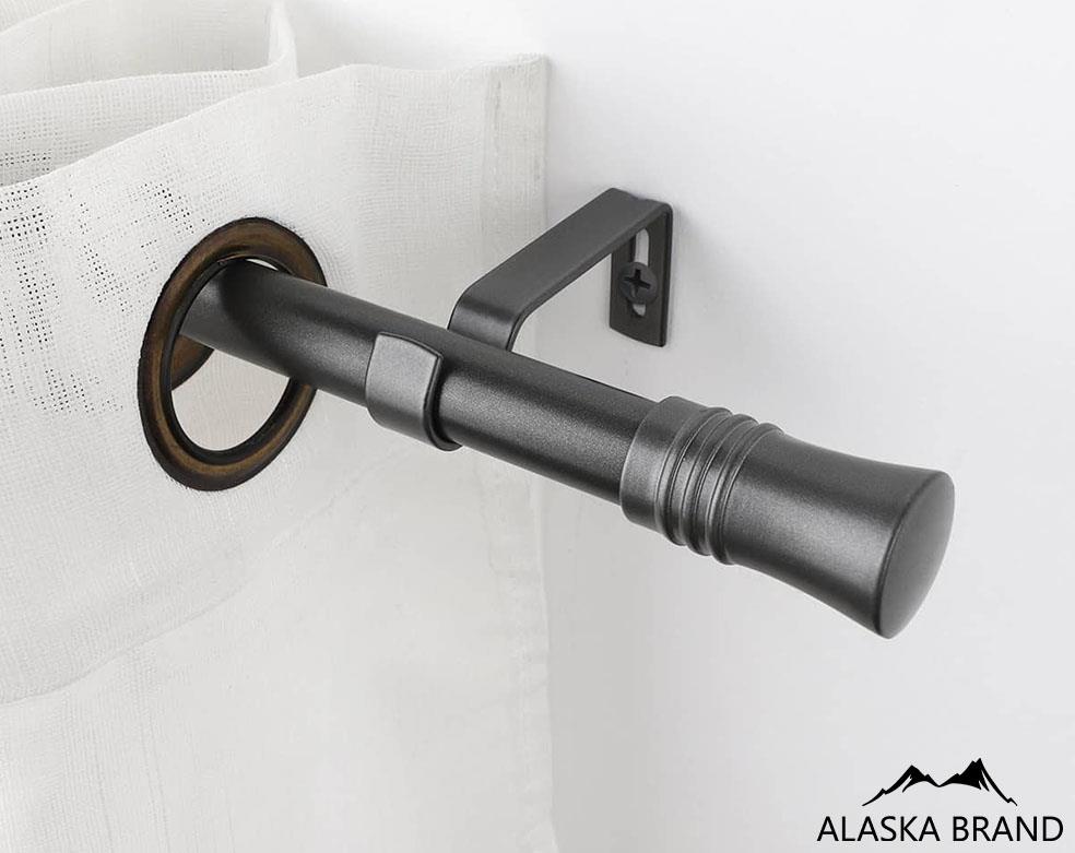 מוט טלסקופי לתליית וילונות במבחר גדלים דגם - עופרי לבן