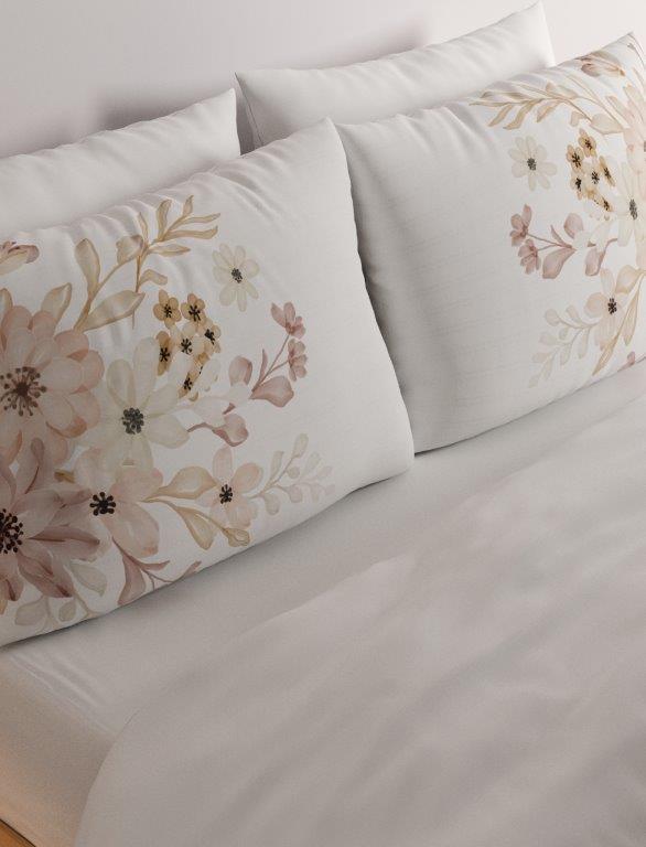 סט מצעים זוגי 100% כותנה - פורצלן סט מצעים זוגי 100% כותנה - פורצלן