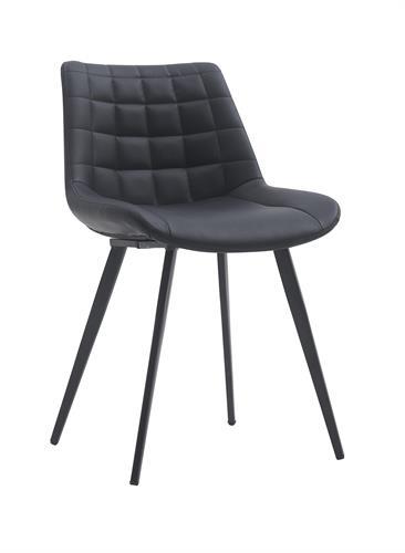 כסא לפינת אוכל דגם רון דמוי עור שחור