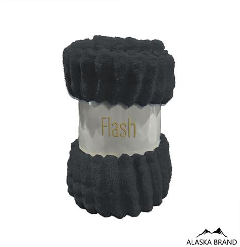 שמיכת כירבולית פליז רכה ומפנקת דגם פלאש Flash | אפשרות לתוספת רקמה אישית