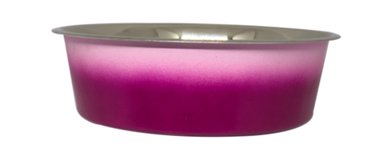 קערת מזון מעוצבת White Pink,עם גומיות בתחתית נפח 0.90ליטר