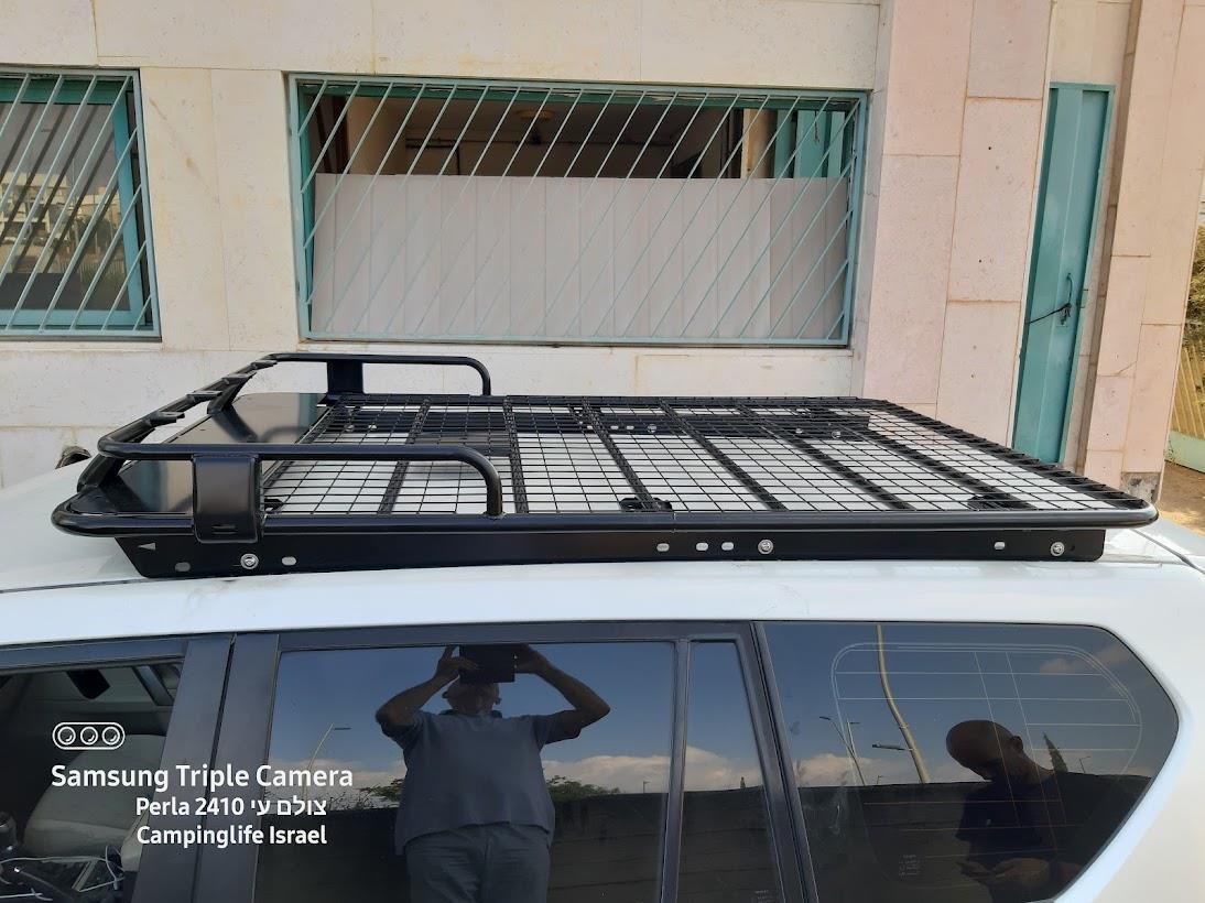 גגון טויוטה לנד קרוזר מעקה חלקי קידמי 1.8X1.25 מטר ברזל התקנה ישירה לגג קמפינג לייף