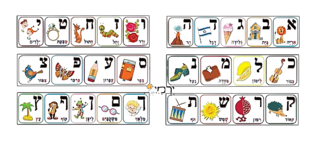 ערכת כרזות אותיות הא'-ב'