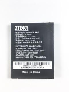 בטריה ל ZTE Z-222 מתקפל 900mAh/3.7V/3.4 Wh