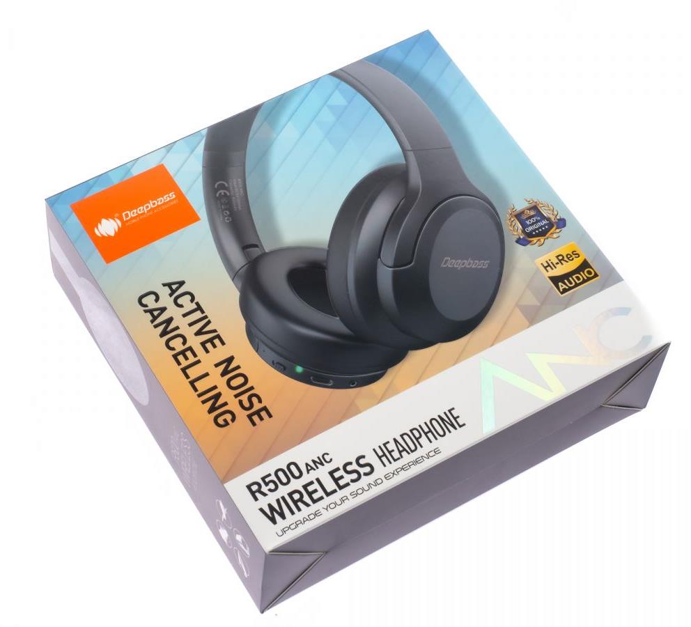 אוזניות בלוטוס עם השתקת רעשים ANC DeepBass R500