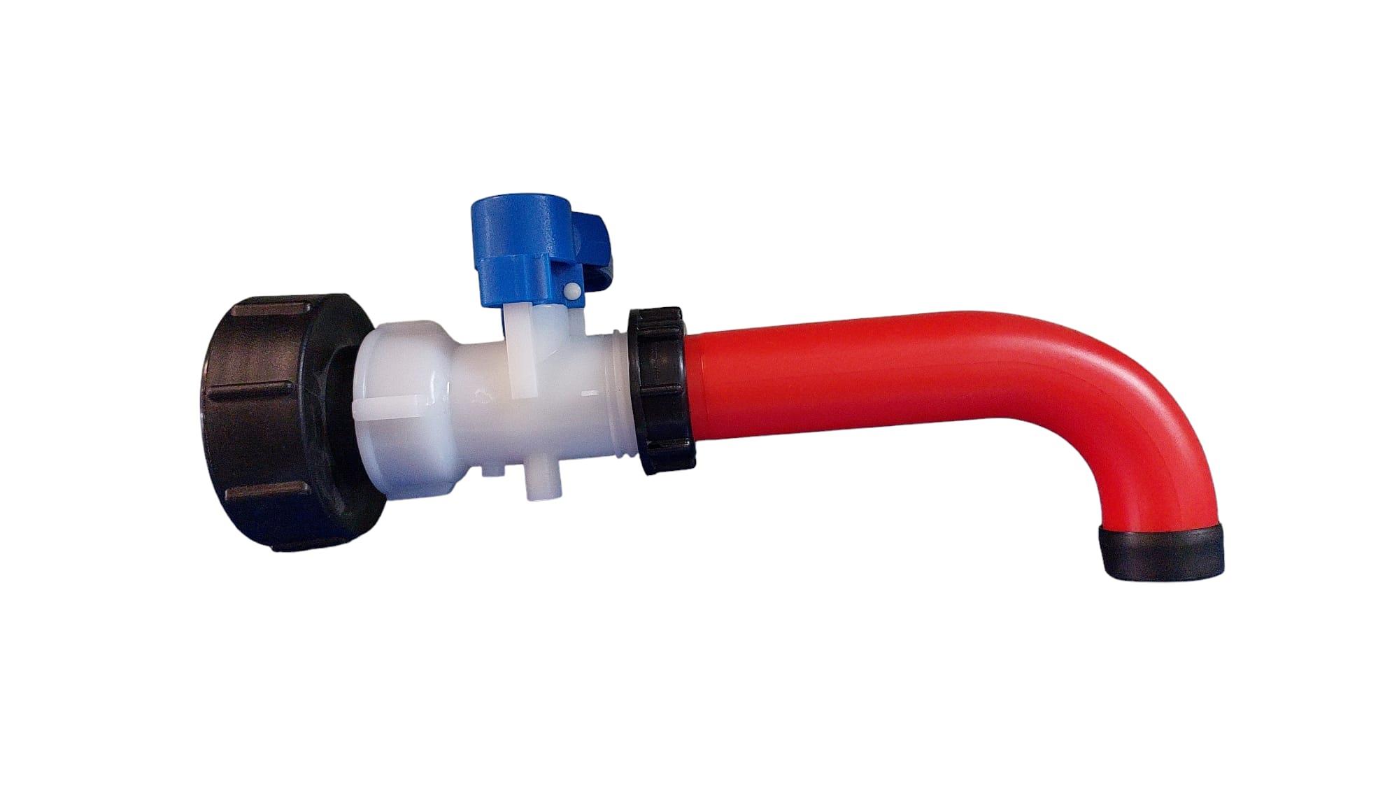 חיבור 3.5 צול למיכל קוביה IBC מעבר לברז 2 צול וצינור משפך עם זווית כלפי מטה קמפינג לייף חיבור 3.5 צול למיכל קוביה IBC מעבר לברז 2 צול וצינור משפך עם זווית כלפי מטה קמפינג לייף