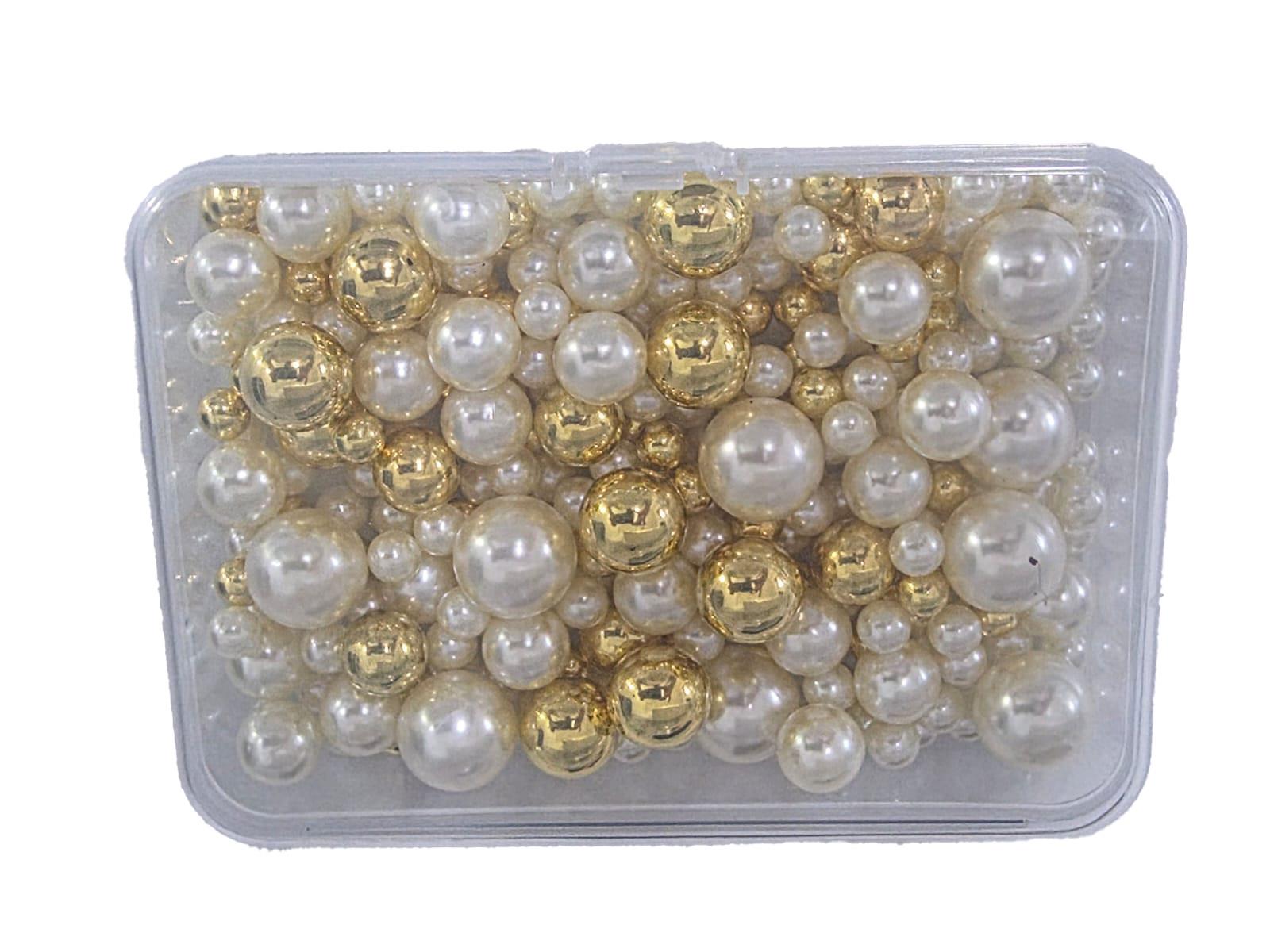 חרוזים לקישוט זהב פנינה ( לא אכיל)