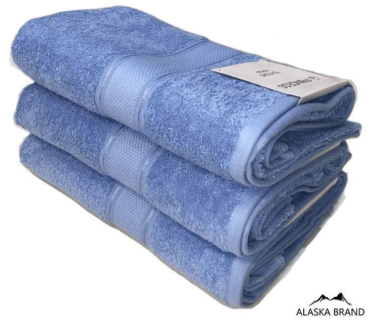 מגבת Royal מבד 100% כותנה צבע תכלת - דרגת ספיגה גבוהה