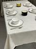 מפת שולחן דמוי פשתן דגם - טומי צבע טבעי + 🎁 מגן שולחן במתנה 🎁