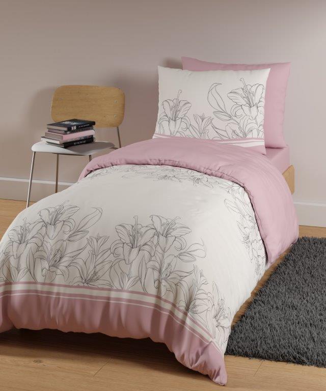 סט מצעים מיטה וחצי 100% כותנה - אליסון