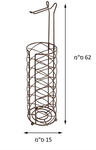 מעמד אחסון לנייר טואלט בגימור ברונזה דגם BTH-08991 מבית honey can do  ארה"ב