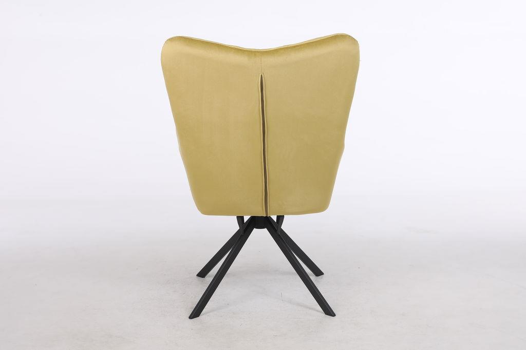 כורסא מעוצבת יוקרתית לבית דגם מיאמי בד חרדל
