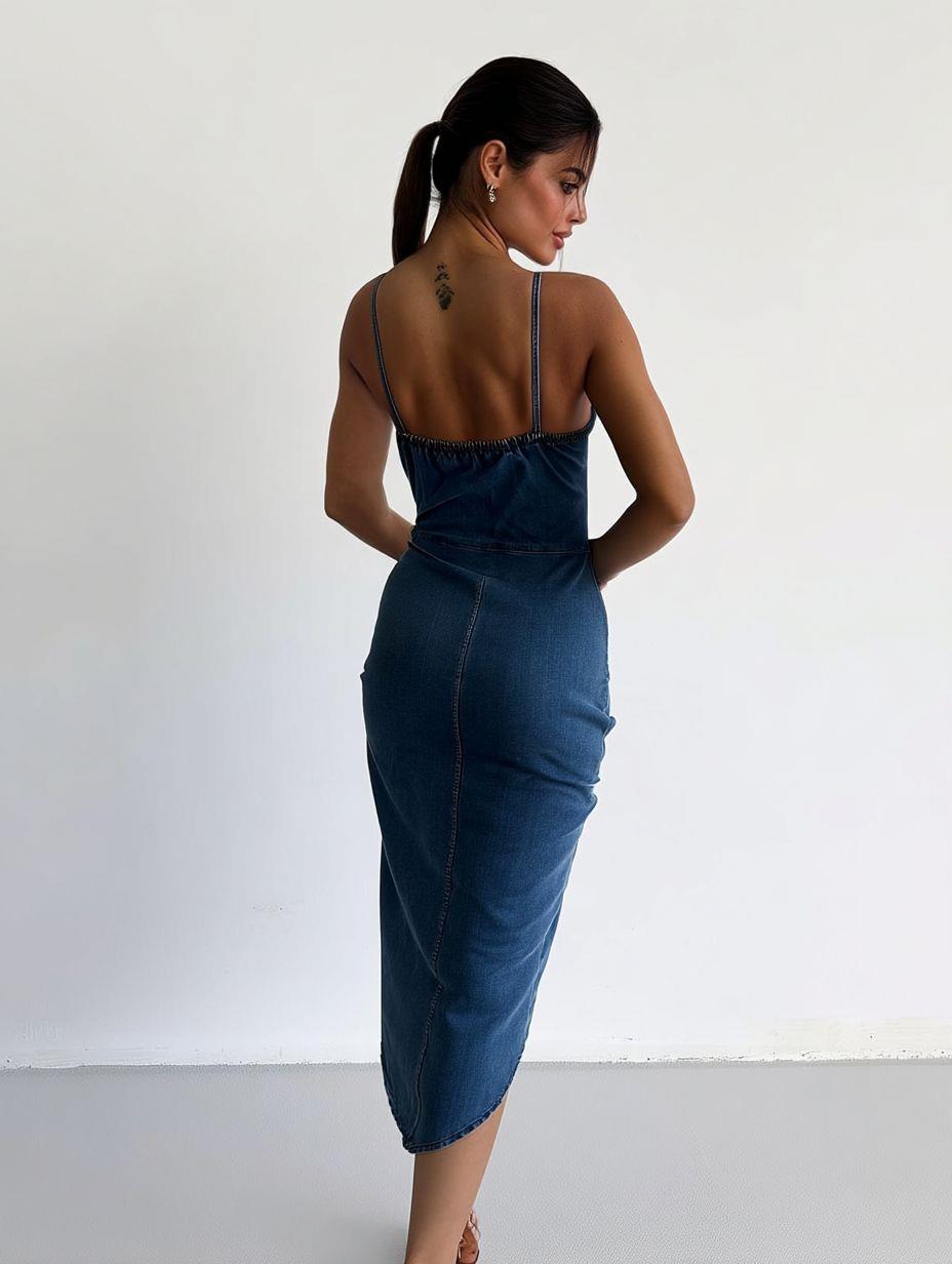 שמלת מידי גינס אנגל שמלת מידי גינס אנגל