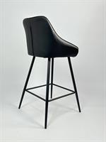 כסא בר מעוצב דגם אמילי דמוי עור שחור
