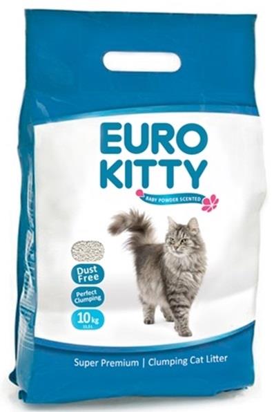 חול יורוקיטי מתגבש 10 קג Euro Kitty